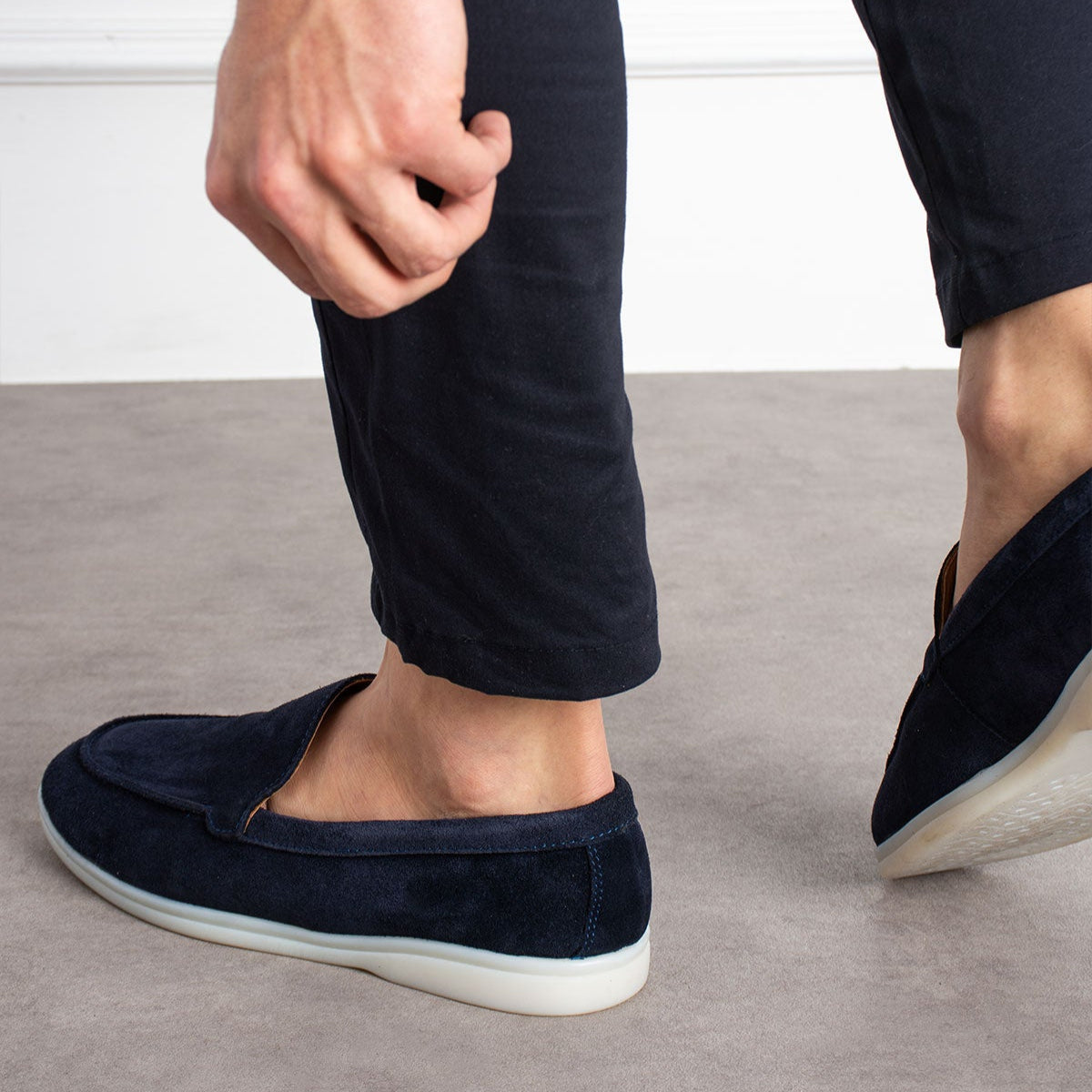 Mancini Navy Yacht Loafer