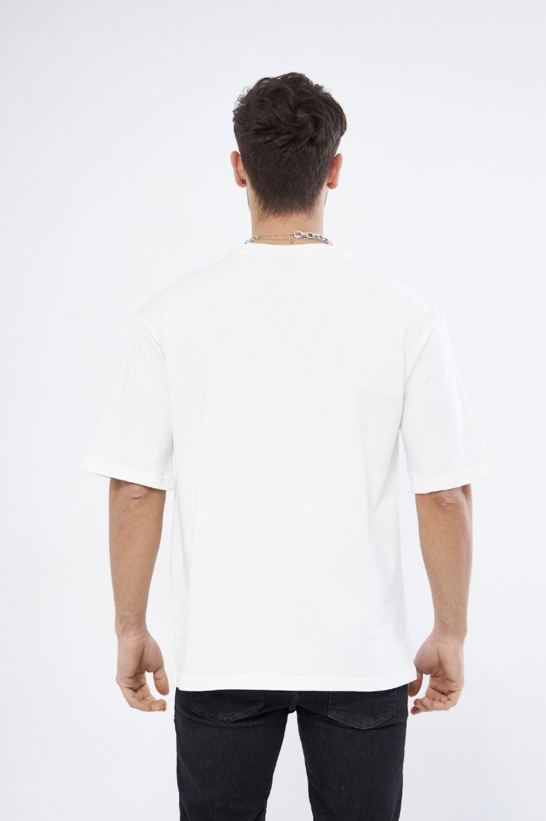 Wit T-shirt met duivenprint - Offwhite