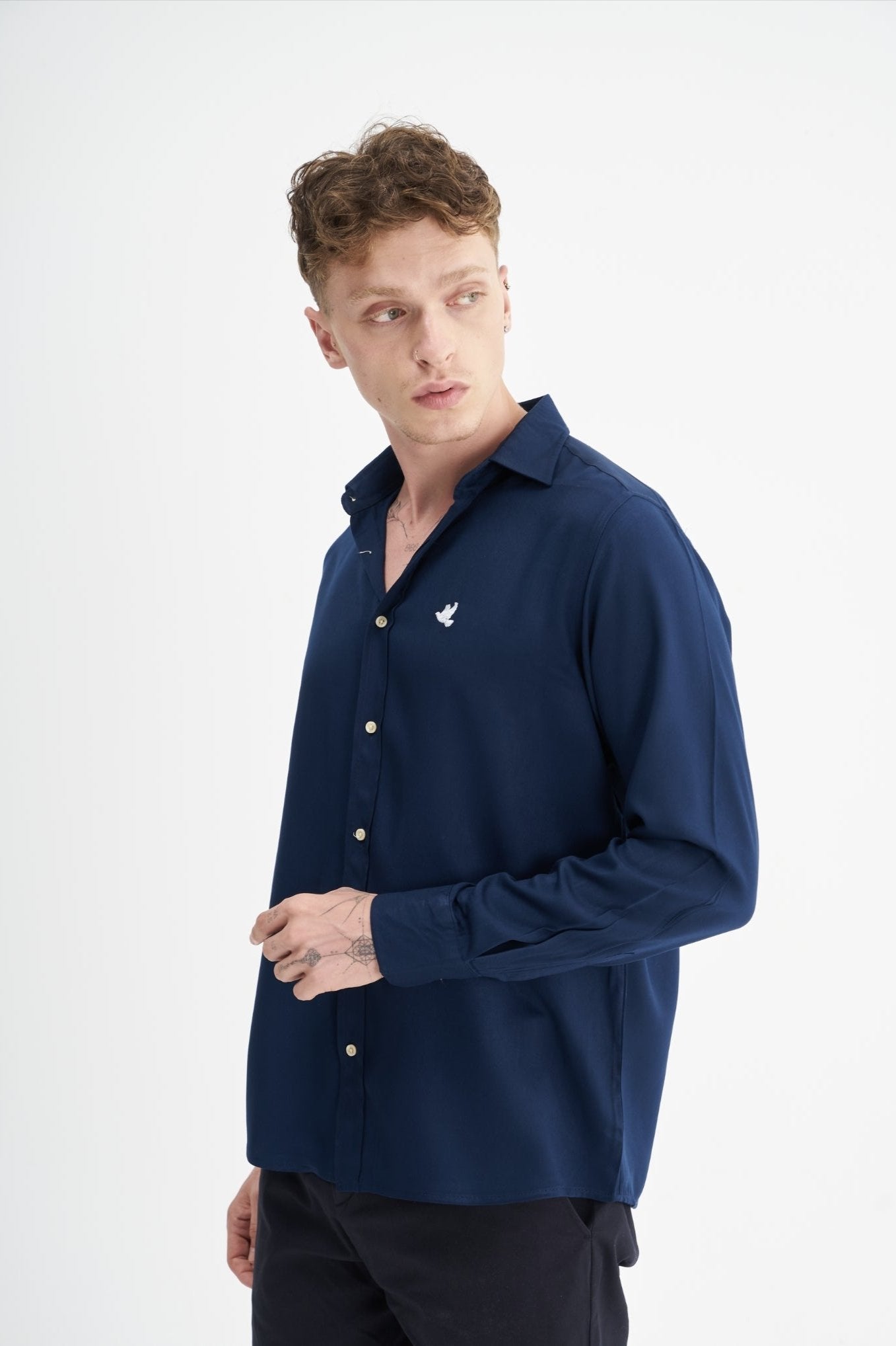 Fredo - Overhemden in marineblauw
