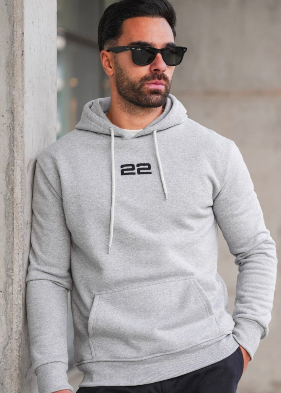 Felpa Hoodie Grau