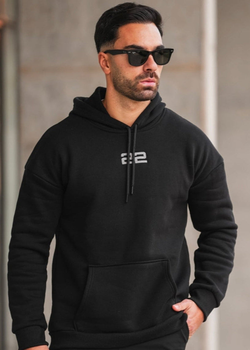 Felpa Hoodie Schwarz